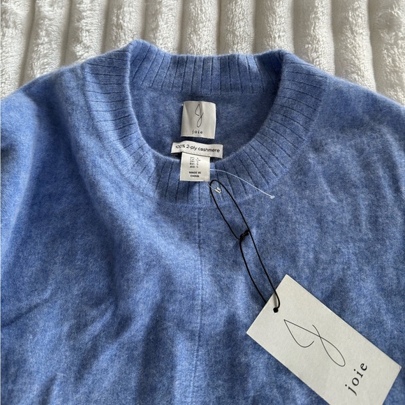 Joie 100% Cashmere Softest Cozy Periwinkle Blue NEW - Picture 6 of 12